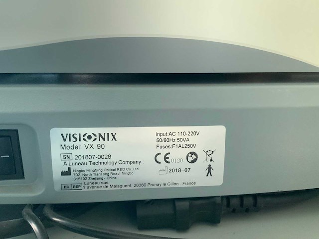 Visionix vx90 auto refractie-keratometrietoestel - afbeelding 9 van  9