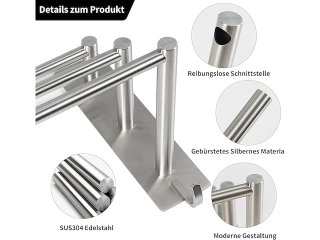 Vista sus304 handdoekenhouder - afbeelding 3 van  4