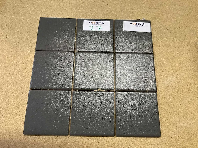 Vitra antraciet 10x10 cm mozaïek tegel 25 m² - afbeelding 1 van  3