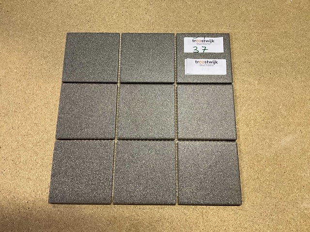 Vitra dotti dark grey 10x10 cm mozaïek tegel 25 m² - afbeelding 2 van  3