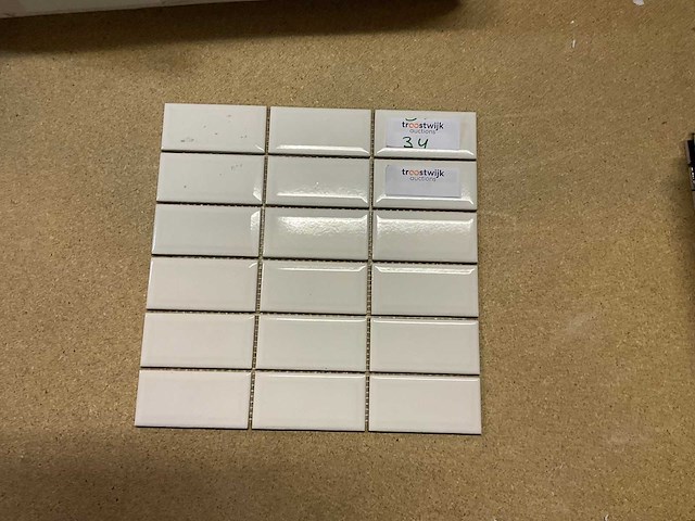 Vitra metrotiles glans wit mozaiektegel 30x30 cm 10 m² - afbeelding 2 van  2
