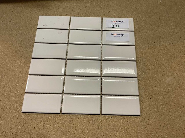 Vitra metrotiles glans wit mozaiektegel 30x30 cm 10 m² - afbeelding 1 van  1