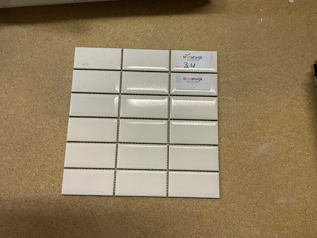 Vitra metrotiles glans wit mozaiektegel 30x30 cm 10 m² - afbeelding 3 van  3