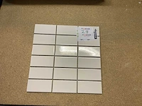 Vitra ral 9016 glans wit mozaïek 5x10 cm tegel 10 m² - afbeelding 1 van  3