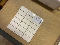 Vitra ral 9016 glans wit mozaïek 5x10 cm tegel 10 m² - afbeelding 2 van  2