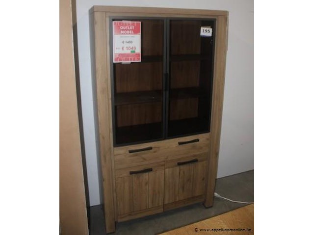 Vitrine 2gd+2d+1l led delmonte 46970nat - afbeelding 1 van  2