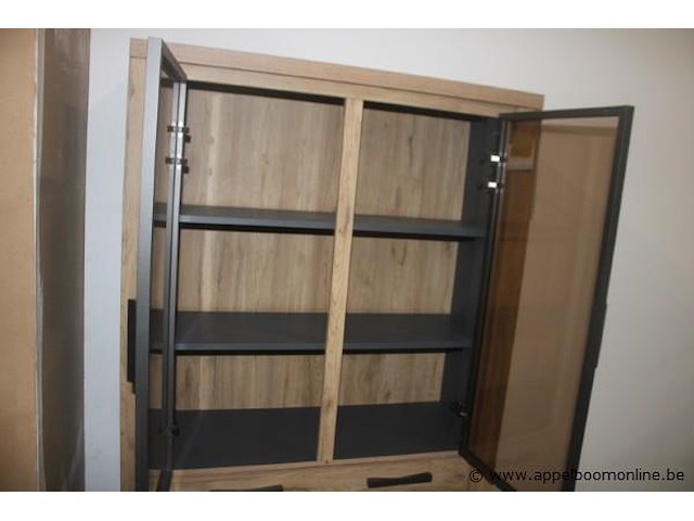 Vitrine 2gd+2d+1l led delmonte 46970nat - afbeelding 2 van  2