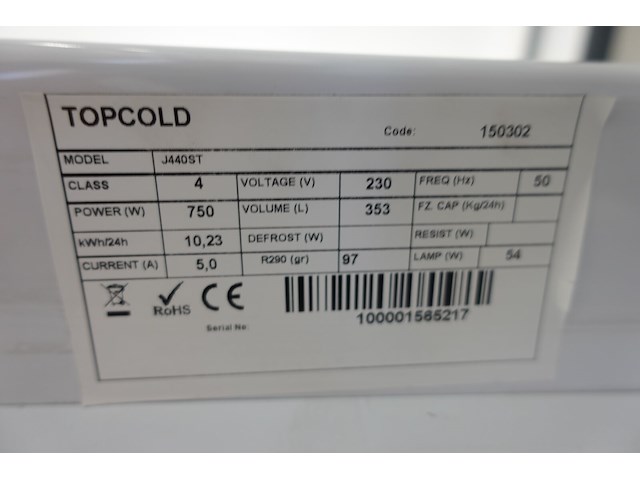 Vitrine diepvries topcold - afbeelding 4 van  4