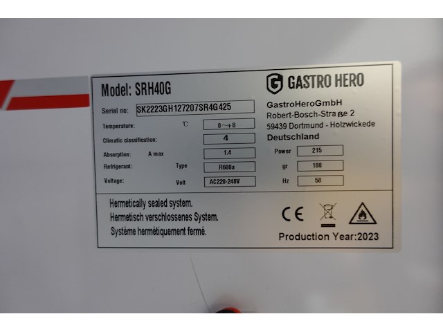 Vitrine koelkast gastro hero - afbeelding 5 van  6