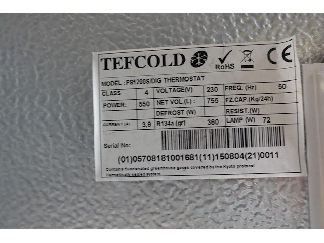 Vitrine koelkast tefcold - afbeelding 3 van  4