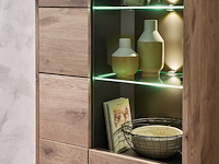 Vitrinekast bellini 80cm 2 deuren - eik/antraciet - afbeelding 6 van  6