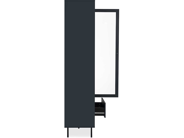 Vitrinekast carillon 100cm met twee deuren en opberglade - marineblauw - afbeelding 7 van  7