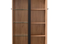 Vitrinekast hoggas 84,5cm 2 deuren - eik/zwart - afbeelding 5 van  7