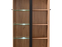 Vitrinekast hoggas 84,5cm 2 deuren - eik/zwart - afbeelding 6 van  7