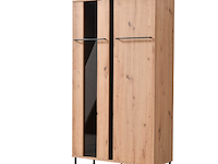 Vitrinekast hoggas 84,5cm 2 deuren - eik/zwart - afbeelding 7 van  7