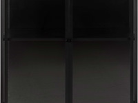 Vitrinekast nebas 80cm, 2 deuren & 1 legplank - zwart - afbeelding 4 van  7