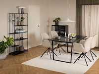Vitrinekast nebas 80cm, 2 deuren & 1 legplank - zwart - afbeelding 5 van  7