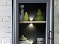 Vitrinekast samine | 66 x 42 x 204 cm | grafietgrijs design - afbeelding 2 van  3