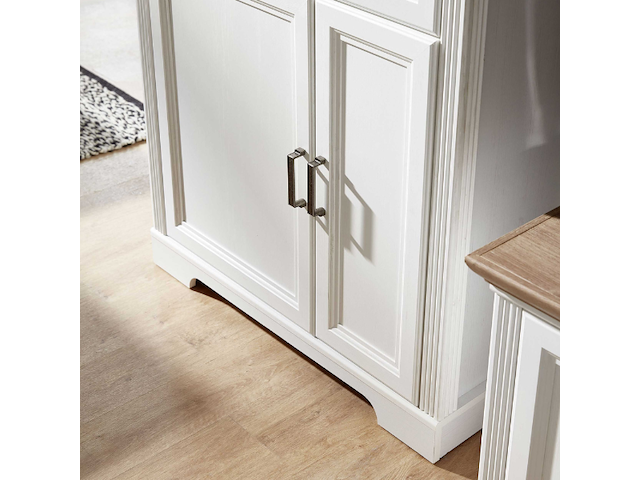 Vitrinekast samine 93cm 3 deuren & 1 lade - wit/eik - afbeelding 3 van  3