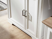 Vitrinekast samine 93cm 3 deuren & 1 lade - wit/eik - afbeelding 3 van  3
