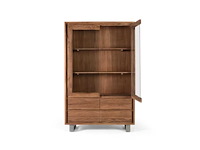 Vitrinekast van massief acaciahout - afbeelding 3 van  14