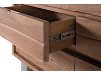 Vitrinekast van massief acaciahout - afbeelding 6 van  14