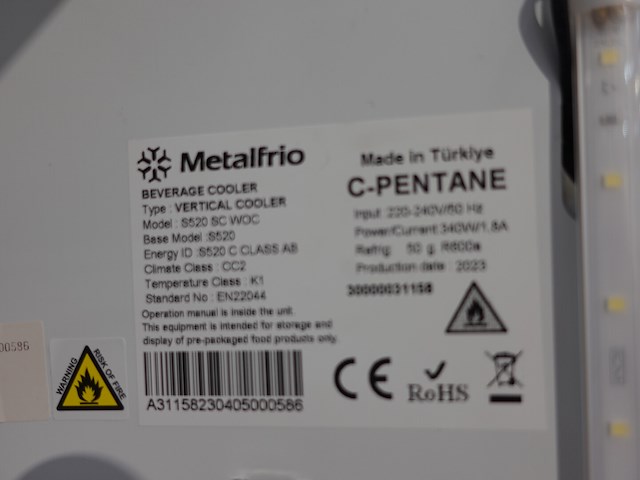 Vitrinekoelkast metalfrio - afbeelding 3 van  3