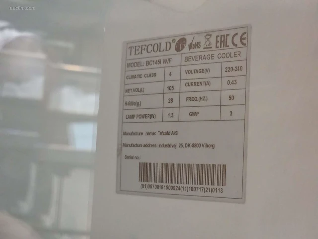 Vitrinekoelkast tefcold bc145w/fan - afbeelding 4 van  5