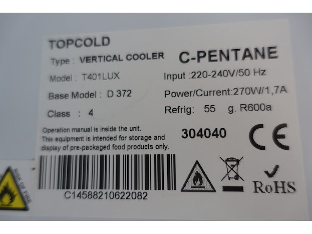 Vitrinekoelkast topcold - afbeelding 2 van  3