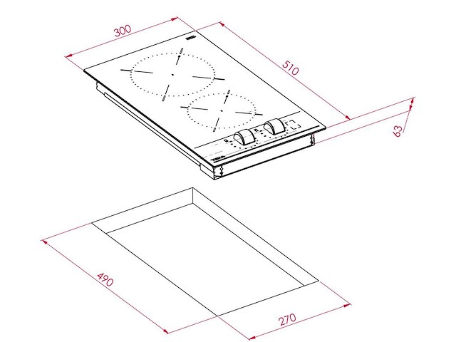 Vitrokeramische kookplaat teka tbc 32000 xfl bk 112550008 - afbeelding 7 van  9