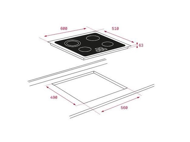 Vitrokeramische kookplaat teka tr 6415 - afbeelding 5 van  5