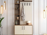 Viyana d kapstok | 100% melamine | walnoot, crème - afbeelding 1 van  5