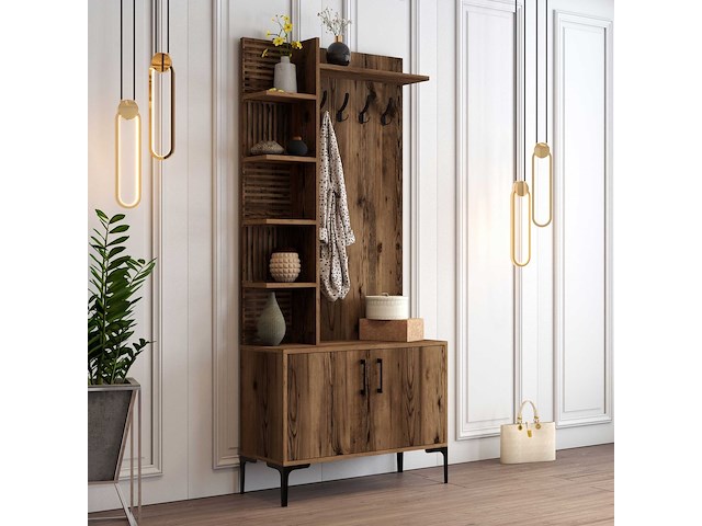 Viyana d kapstok | 100% melamine | walnoot - afbeelding 2 van  6