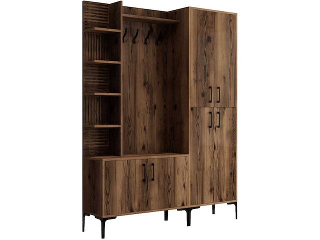 Viyana da kapstok | 100% melamine | walnoot - afbeelding 6 van  7