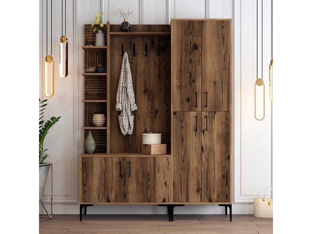 Viyana da kapstok | 100% melamine | walnoot - afbeelding 1 van  7