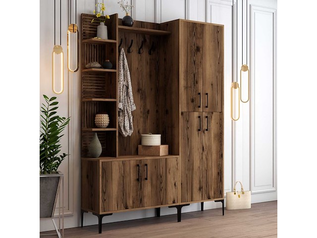 Viyana da kapstok | 100% melamine | walnoot - afbeelding 3 van  7