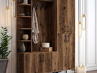 Viyana da kapstok | 100% melamine | walnoot - afbeelding 3 van  7