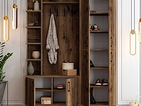 Viyana da kapstok | 100% melamine | walnoot - afbeelding 4 van  7