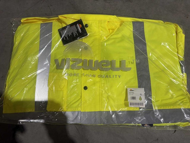 Vizwell - vwjk01 - parka hi vis geel maat 2xl (6x) - afbeelding 2 van  2