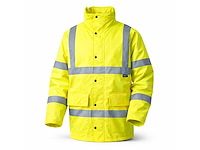Vizwell - vwjk01 - parka hi vis geel maat s (6x) - afbeelding 2 van  2