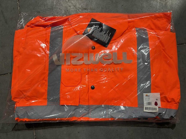 Vizwell - vwjk01 - parka hi vis orange maat xl (16x) - afbeelding 2 van  2