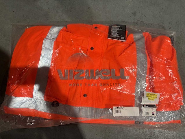 Vizwell - vwjk44 - 5 in 1 parka hi vis orange maat 3xl (7x) - afbeelding 2 van  2