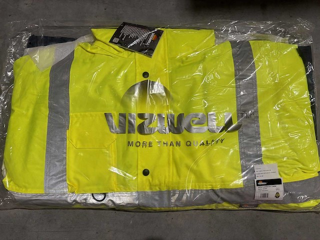 Vizwell - vwjk44 - 5 in 1 parka hi vis yellow maat 2xl (5x) - afbeelding 2 van  2
