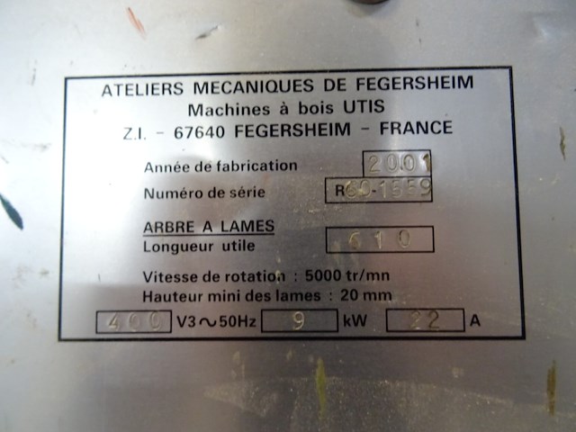 Vlakschaafmachine utis - afbeelding 6 van  6