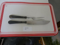 Vleesmes en vork - afbeelding 1 van  1