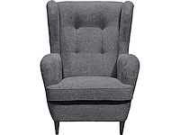 Vleugelstoel - antracietstof - afbeelding 9 van  11