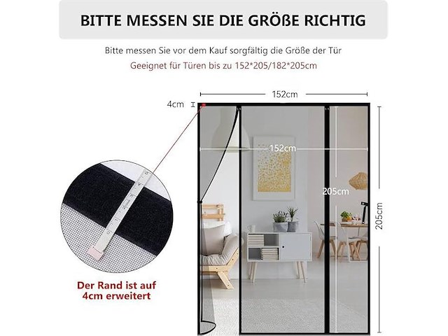 Vliegengaas magnetisch 152*205cm - afbeelding 1 van  4