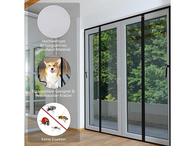 Vliegengaas magnetisch 152*205cm - afbeelding 3 van  4