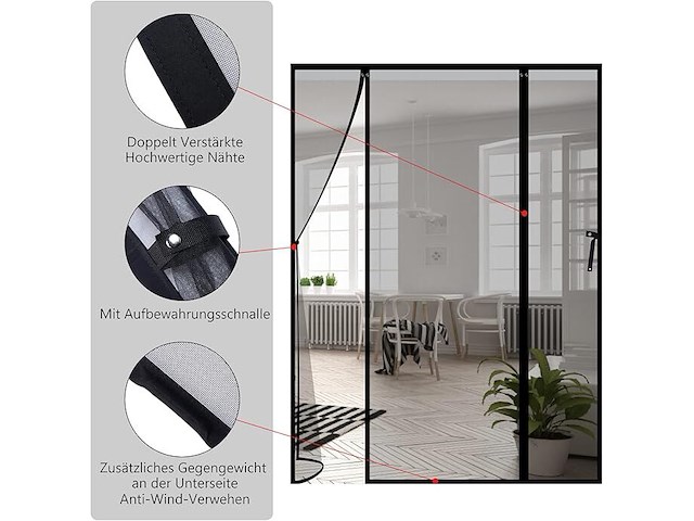 Vliegengaas magnetisch 152*205cm - afbeelding 4 van  4