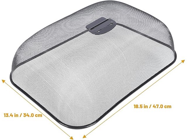 Vliegenvanger, rechthoekig, roestvrij staal, voor voedsel - afbeelding 2 van  3